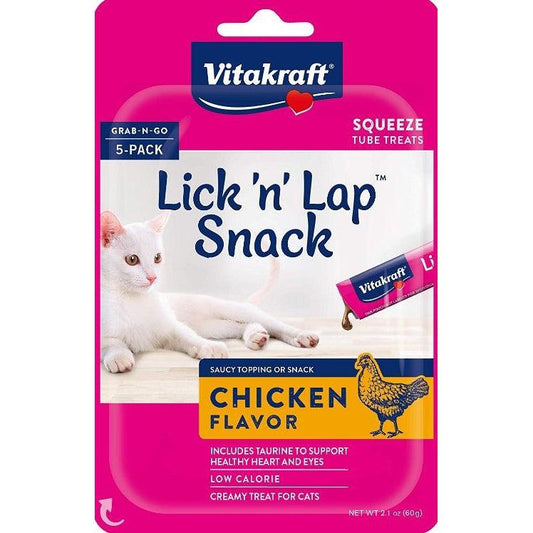 VitaKraft Lick N Lap Snack Chicken Cat Treat-Cat-Vitakraft-5 count-
