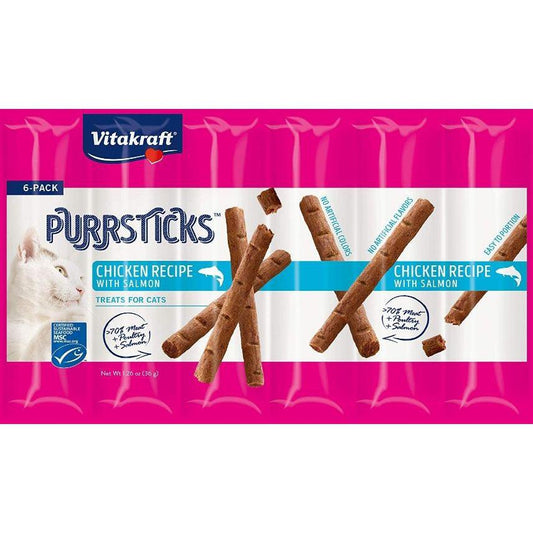 Vitakraft PurrSticks Chicken & Salmon Treats for Cats-Cat-Vitakraft-6 count-