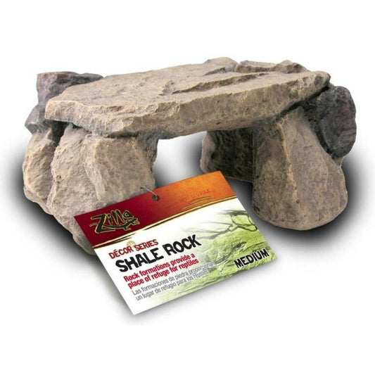 Zilla Shale Rock Den for Reptile Terrariums-Reptile-Zilla-Medium - 9"L x 6.5"W x 3.5"H-