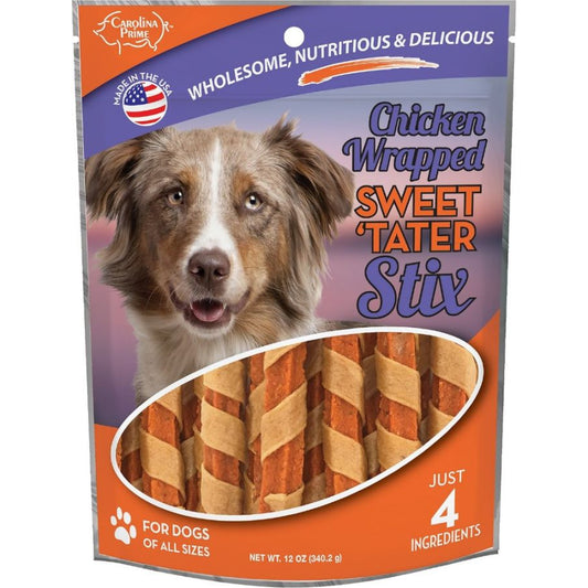 Carolina Prime Chicken Wrapped Sweet Tater Stix-Dog-Carolina Prime-12 oz-