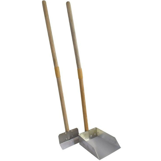 Flexrake Scoop and Steel Spade Set with Wood Handle - Small-Animals & Pet Supplies-BimBimPet-