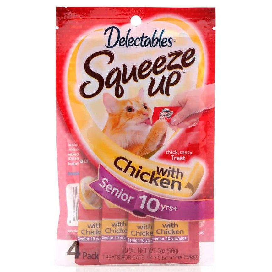 Hartz Delectables Senior Squeeze Up Lickable Cat Treat - Chicken-Cat-Hartz-4 count-