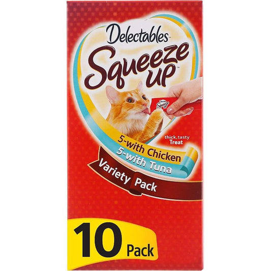Hartz Delectables Squeeze Up Lickable Cat Treat - Variety Pack-Cat-Hartz-10 count-