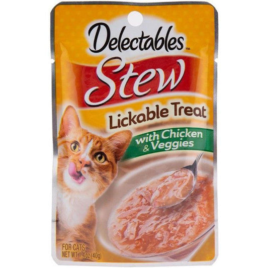 Hartz Delectables Stew Lickable Treat for Cats Chicken and Veggies-Cat-Hartz-1.4 oz-