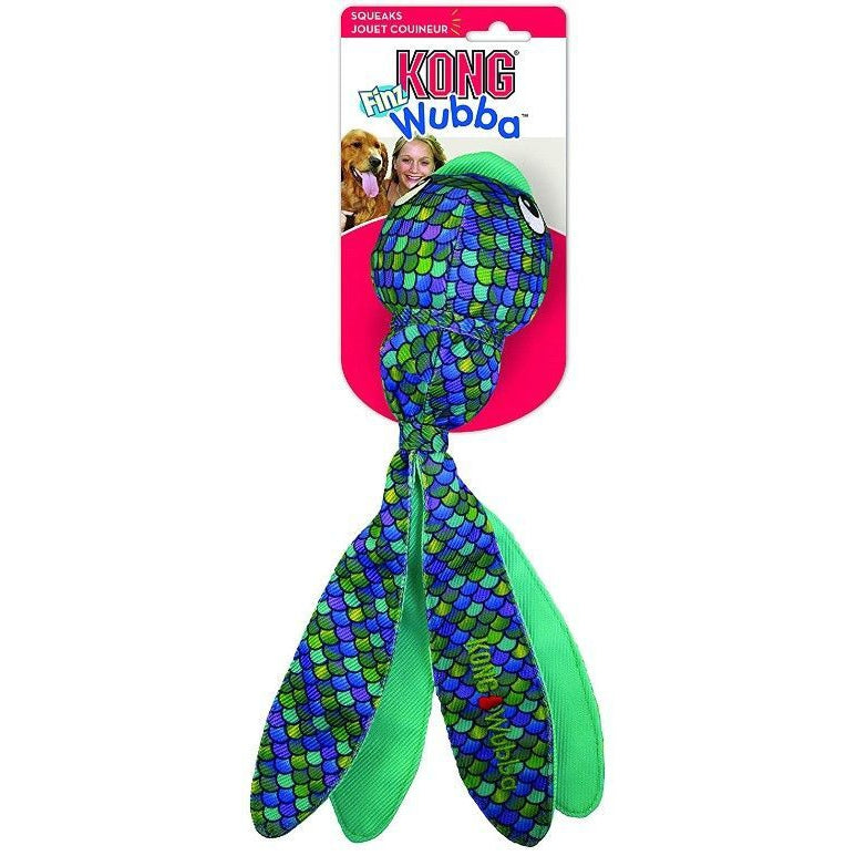 KONG Wubba Finz Blue Dog Toy-Dog-KONG-Large - 1 count-