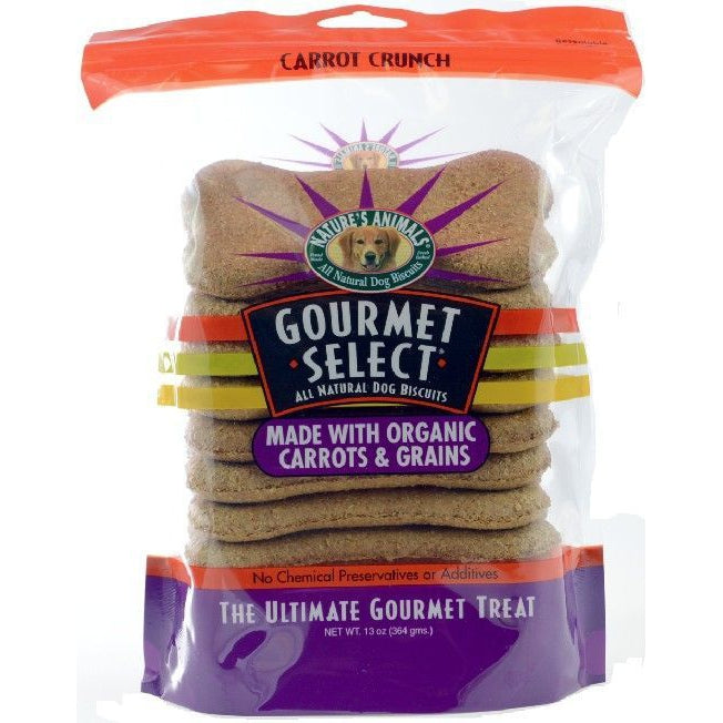 Natures Animals Gourmet Select Carrot Crunch Organic Dog Bones-Dog-Natures Animals-13 oz-