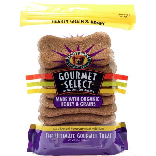 Natures Animals Gourmet Select Hearty Grain and Honey Organic Dog Buscuits-Animals & Pet Supplies-BimBimPet-