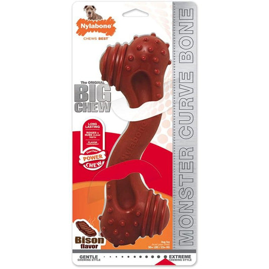 Nylabone Power Chew Monster Bone Dog Chew Toy Bison Flavor-Dog-Nylabone-1 count-