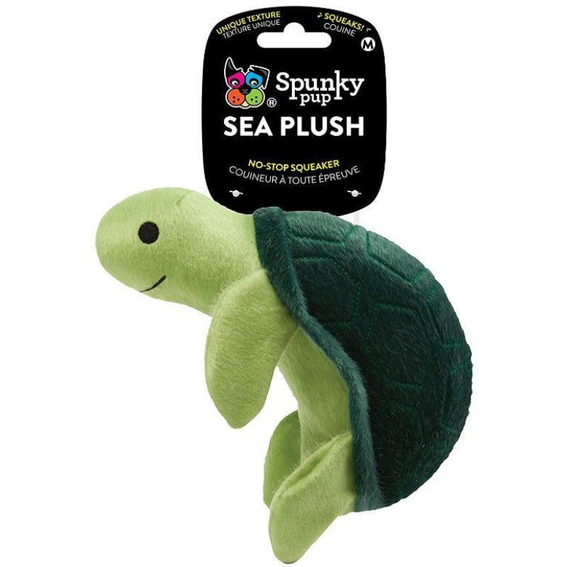 Spunky Pup Sea Plush Turtle Dog Toy-Animals & Pet Supplies-BimBimPet-