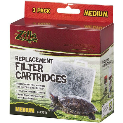 Zilla Replacement Filter Cartridges-Reptile-Zilla-Medium - 3 count-