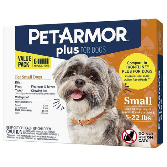 PetArmor Plus Flea and Tick Topical Treatment for Small Dogs 4-22 lbs-Dog-PetArmor-3 count-