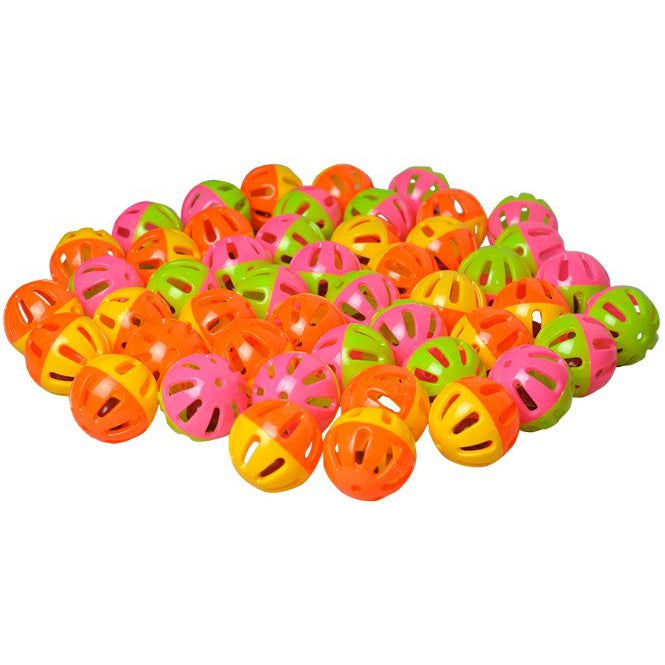 AE Cage Company Happy Beaks Small Round Rattle Ball Bird Toy-Bird-A&E Cage Company-48 count-