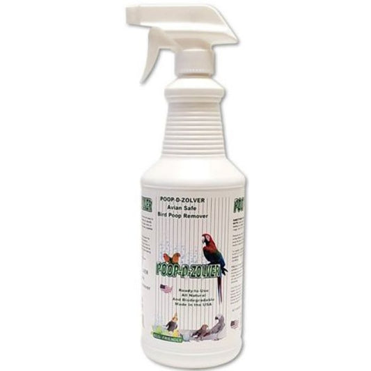 AE Cage Company Poop D Zolver Bird Poop Remover Lime Coconut Scent-Bird-A&E Cage Company-32 oz Sprayer-