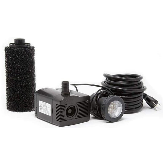 Beckett Pond Pump with Pre-Filter and LED Light Kit-Fish-Beckett-458 GPH-