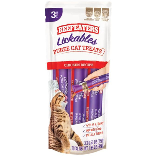 Beefeaters Lickables Chicken Puree Cat Treats-Cat-Beefeaters-1.59 oz-