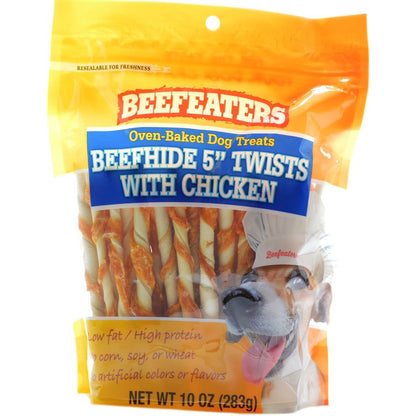 Beefeaters Oven Baked Beefhide & Chicken Twists Dog Treat-Dog-Beefeaters-10 oz-
