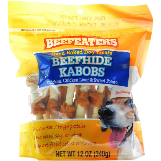 Beefeaters Oven Baked Beefhide Kabobs Dog Treat-Dog-Beefeaters-12 oz-