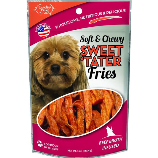 Carolina Prime Sweet Tater & Beef Broth Fries Dog Treats-Dog-Carolina Prime-4 oz-