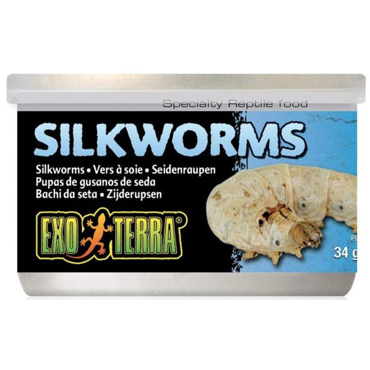 Exo Terra Canned Silkworms Specialty Reptile Food-Reptile-Exo-Terra-1.2 oz-