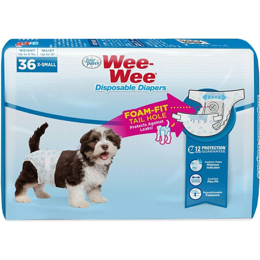 Four Paws Wee Wee Disposable Diapers X-Small-Dog-Four Paws-36 count-