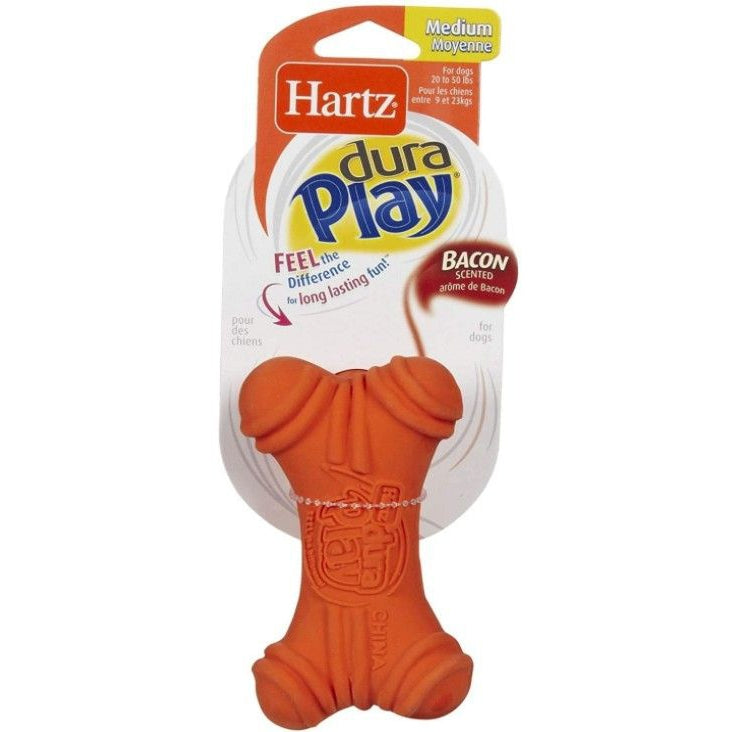 Hartz Dura Play Bacon Scented Soft Dog Bone Toy Medium-Dog-Hartz-1 count-