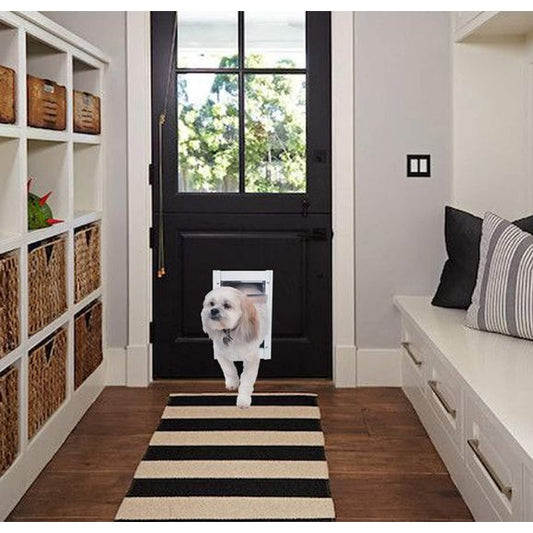 Ideal Pet Products Deluxe White Aluminum Pet Door Medium-Animals & Pet Supplies-BimBimPet-