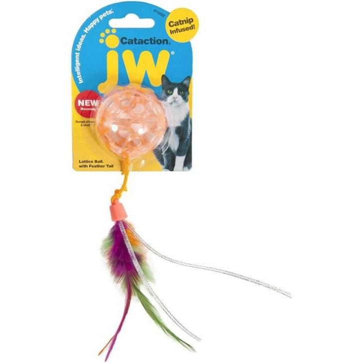 JW Pet Cataction Catnip Infused Lattice Ball Cat Toy With Tail-Cat-JW Pet-1 count-