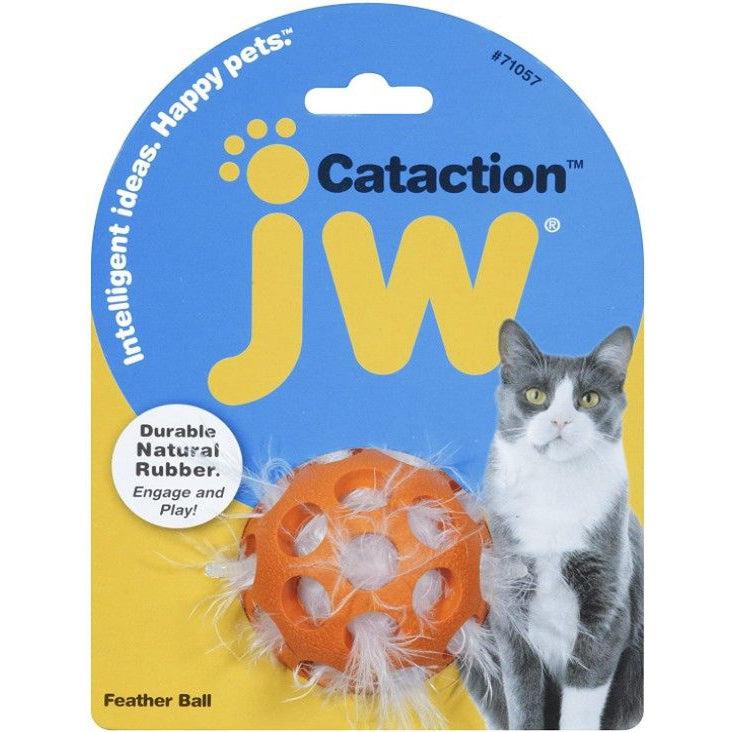 JW Pet Cataction Feather Ball Interactive Cat Toy-Cat-JW Pet-1 count-