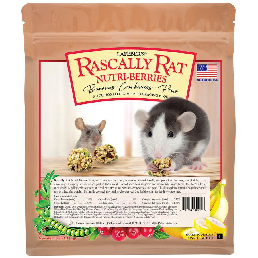 Lafeber Nutritionally Complete Adult Rat Food with Bananas Cranberries And Peas-Small Pet-Lafeber-2.5 lbs-