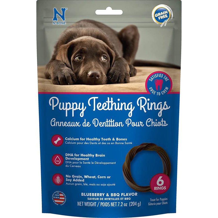 N-Bone Puppy Teething Rings Blueberry Flavor-Dog-N-Bone-6 count-