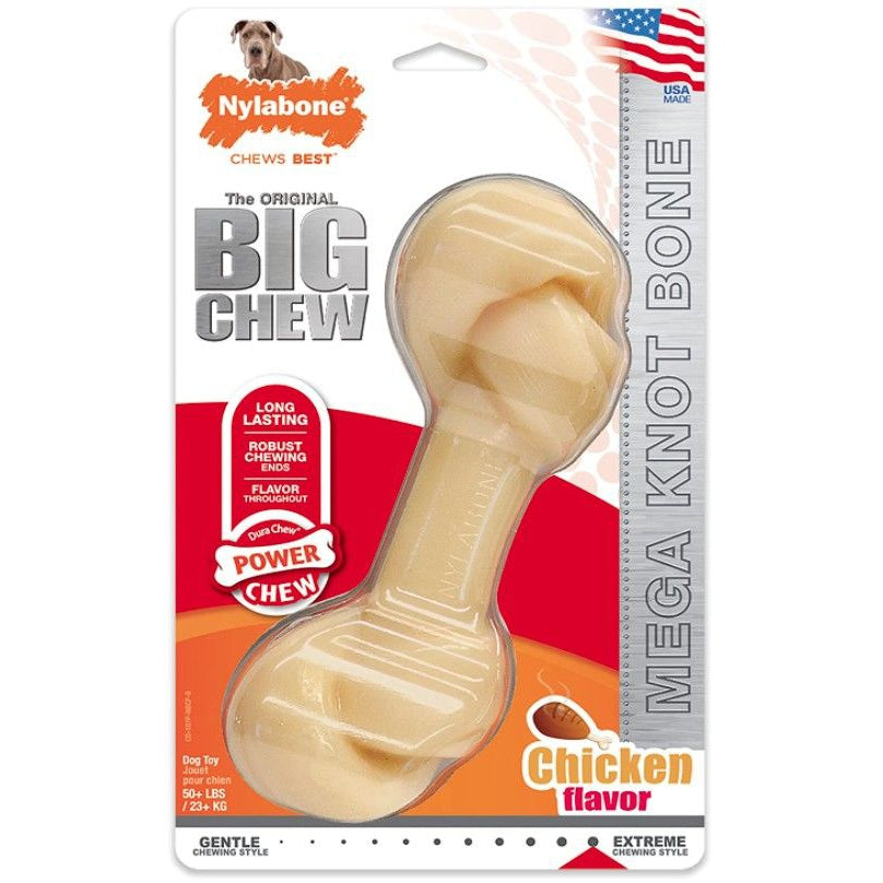 Nylabone Power Chew Knot Bone Big Dog Chew Toy Chicken Flavor-Dog-Nylabone-1 count-