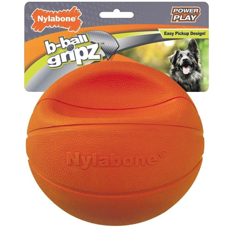 Nylabone Power Play B-Ball Grips Basketball Large 6.5" Dog Toy-Dog-Nylabone-1 count-