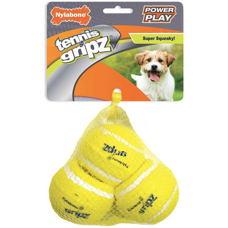 Nylabone Power Play Gripz Tennis Ball Small-Dog-Nylabone-3 count-