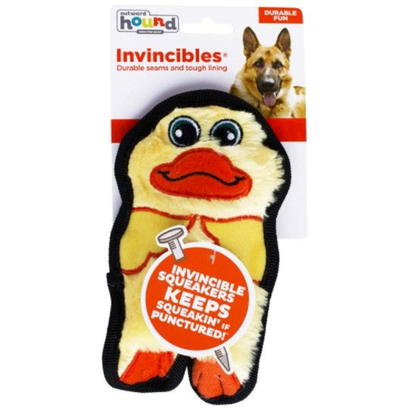 Outward Hound Stuffingless Squeaky Plush Duck Dog Toy-Animals & Pet Supplies-BimBimPet-