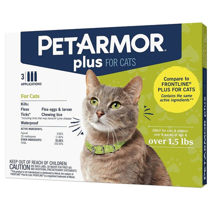 PetArmor Plus Flea and Tick Treatment for Cats (Over 1.5 Pounds)-Cat-PetArmor-3 count-