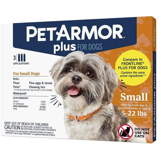 PetArmor Plus Flea and Tick Treatment for Small Dogs (5-22 Pounds)-Animals & Pet Supplies-BimBimPet-