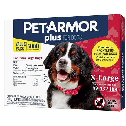 PetArmor Plus Flea and Tick Treatment for X-Large Dogs (89-132 Pounds)-Dog-PetArmor-6 count-