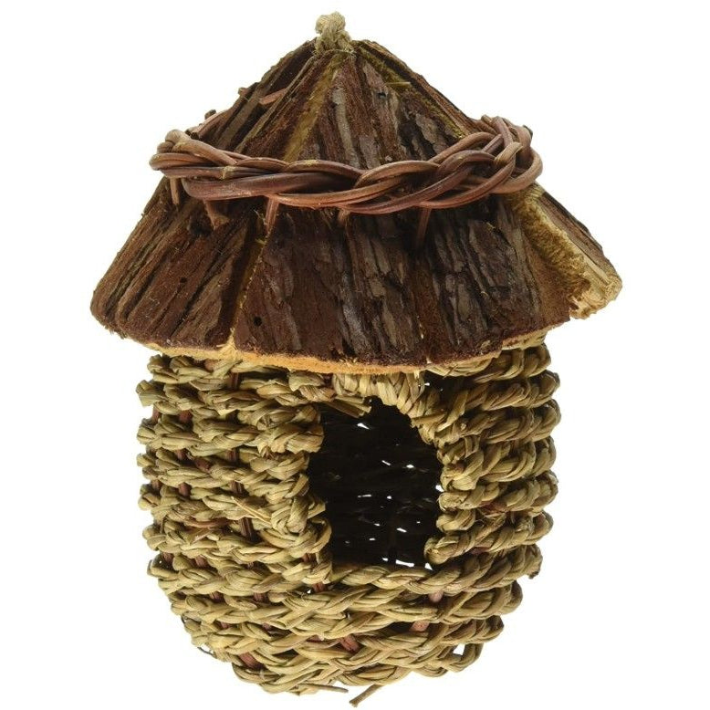 Prevue All Natural Fiber Indoor/Outdoor Wood Roof Nest-Bird-Prevue-1 count-