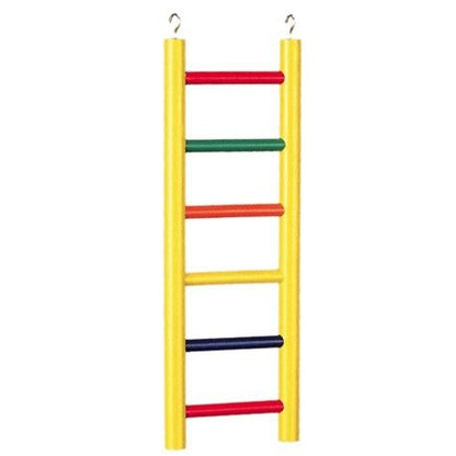 Prevue Carpenter Creations Hardwood Bird Ladder Assorted Colors-Bird-Prevue-6 Rung 12" Long-