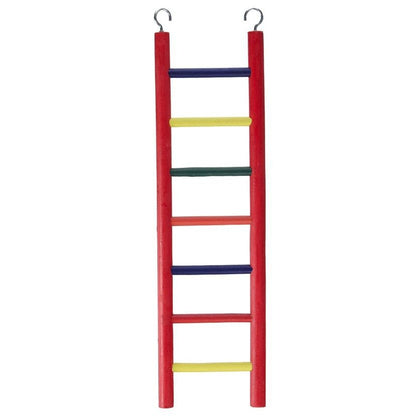 Prevue Carpenter Creations Hardwood Bird Ladder Assorted Colors-Bird-Prevue-7 Rung 15" Long-