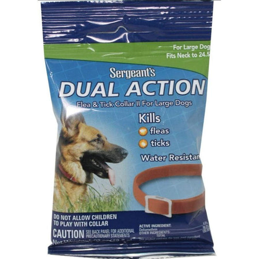 Sergeants Dual Action Flea and Tick Collar II for Large Dogs Neck Size 24.5"-Dog-Sergeants-1 count-