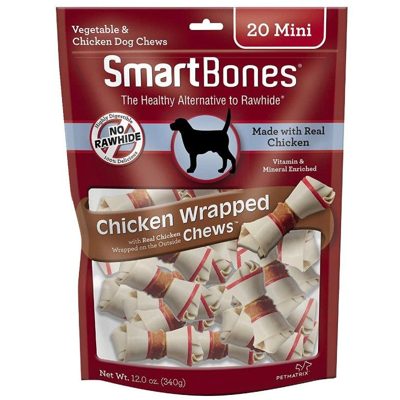 SmartBones Vegetable and Chicken Wrapped Rawhide Free Dog Bone-Dog-Smartbones-20 count-