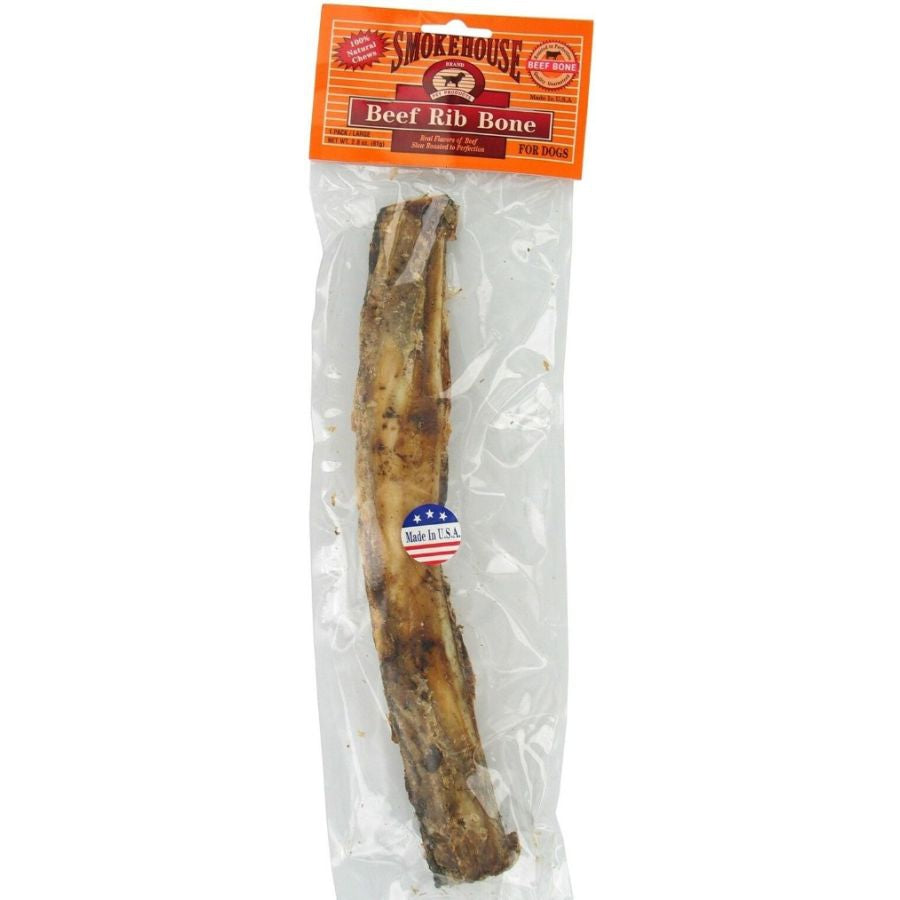 Smokehouse Beef Rib Bone Natural 12" Long Dog Treat-Dog-Smokehouse-1 count-