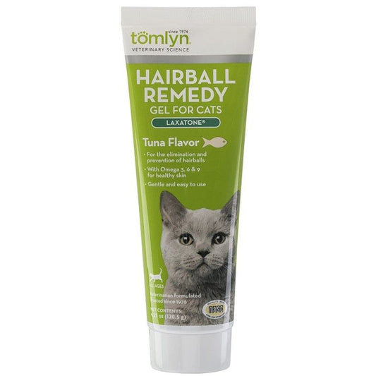 Tomlyn Laxatone Gel Hairball Remedy Tuna Flavor For Cats-Cat-Tomlyn-4.25 oz-