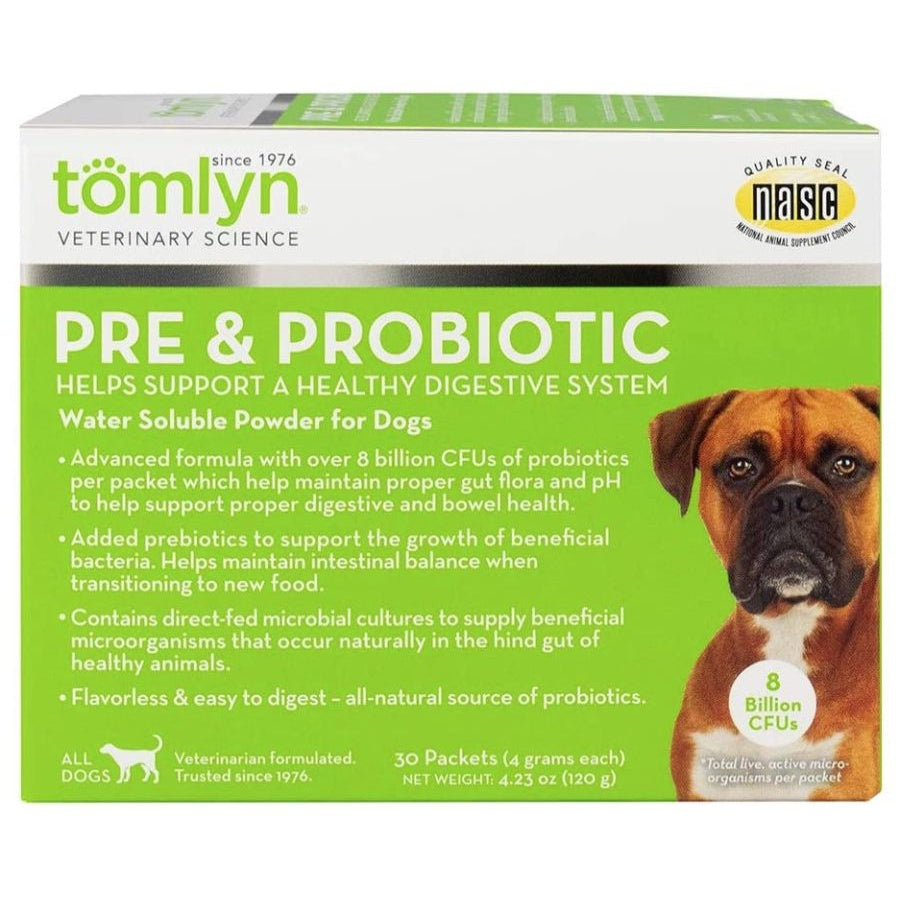 Tomlyn Pre and Probiotic Water Soluble Powder for Dogs-Dog-Tomlyn-30 count-