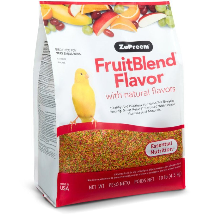 ZuPreem FriutBlend withNatural Fruit Flavors Pellet Bird Food for Very Small Birds (Canary and Finch)-Bird-ZuPreem-10 lbs-