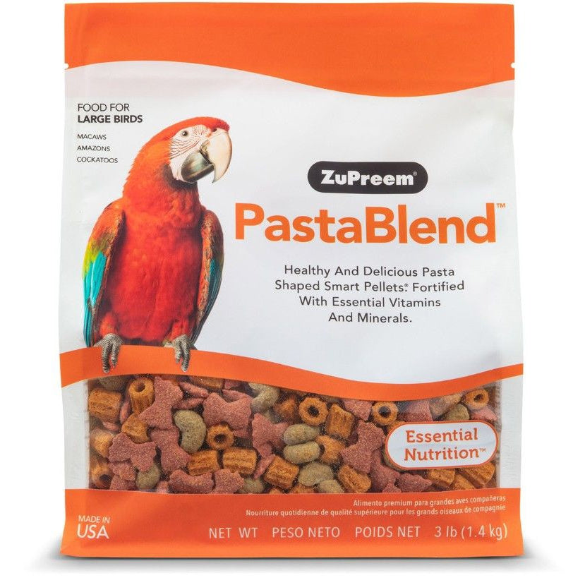 ZuPreem PastaBlend Pellet Bird Food for Larg Birds (Macaw and Cockatoo)-Bird-ZuPreem-3 lbs-