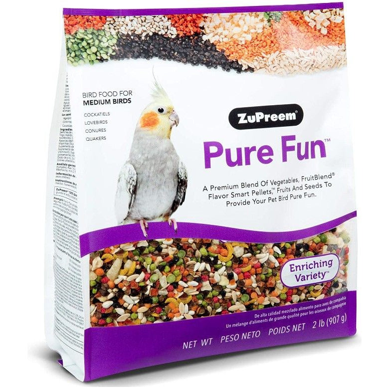 ZuPreem Pure Fun Enriching Variety Mix Bird Food for Medium Birds-Bird-ZuPreem-2 lbs-