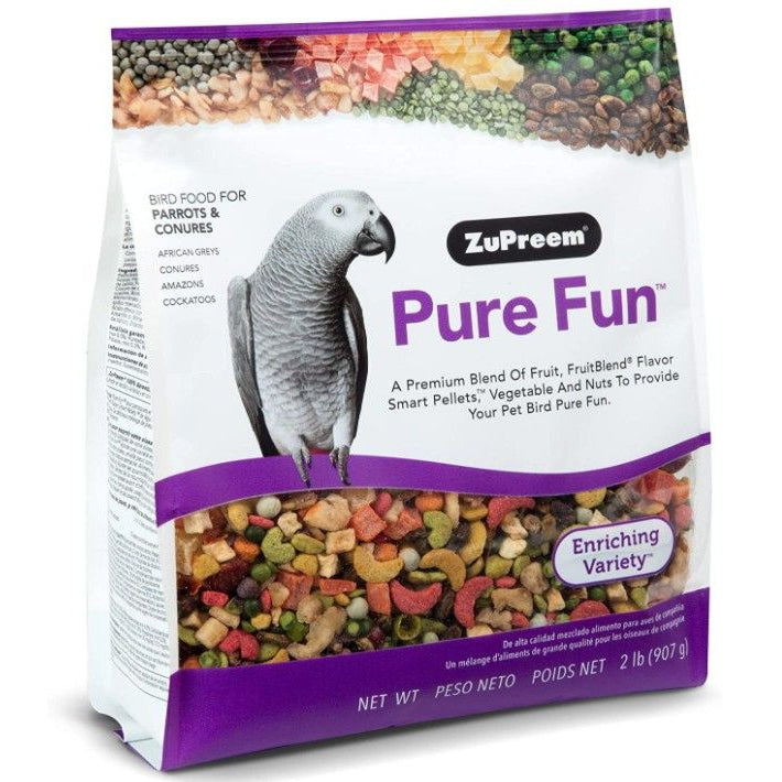 ZuPreem Pure Fun Enriching Variety Mix Bird Food for Parrots and Conures-Bird-ZuPreem-2lbs-